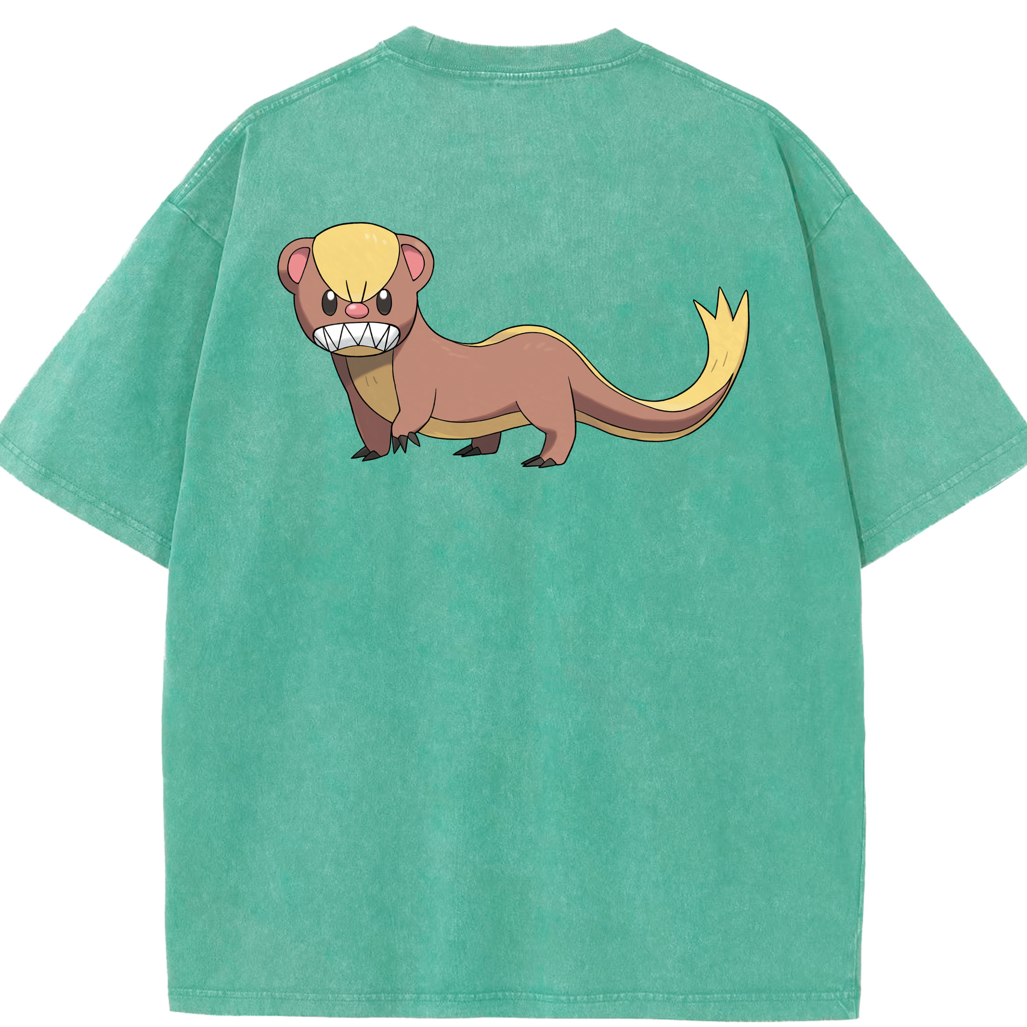 （画像用） ポケットモンスター Pokémon 綿100% ヴィンテージ風 半袖Tシャツ（背面プリント）